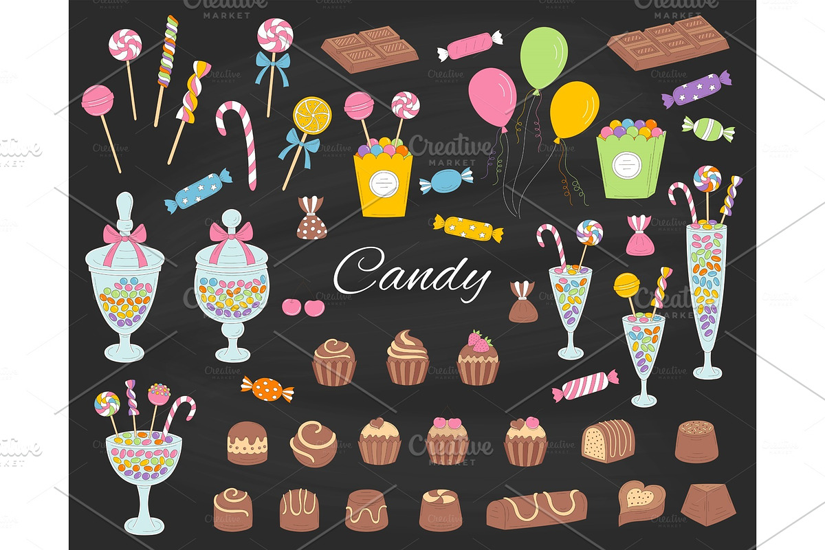 Candy Set  in Illustrations - product preview 8