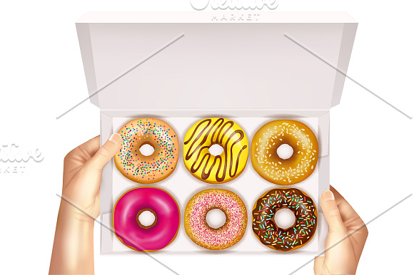 Donuts Realistic Set in Illustrations - product preview 4