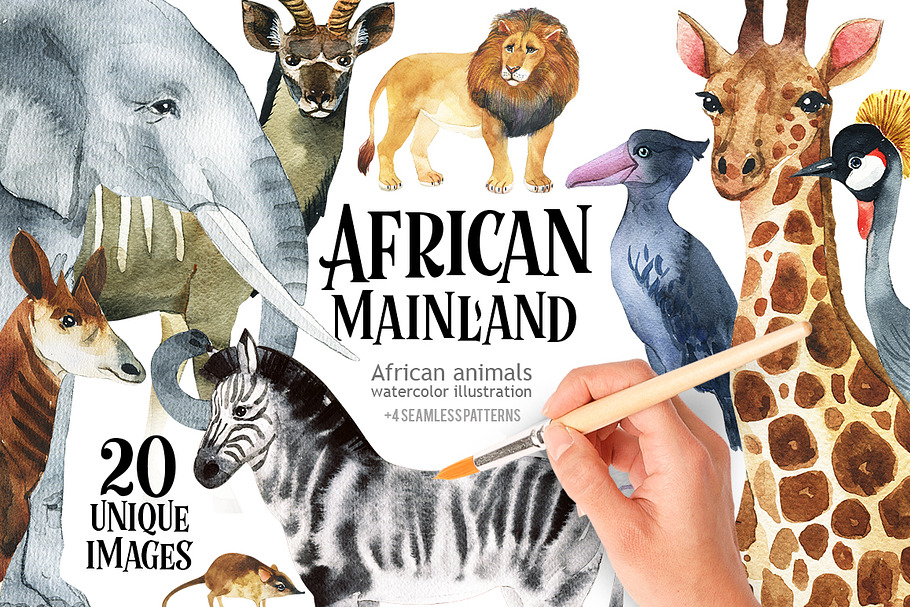 African Mainland-illustration set in Illustrations - product preview 8