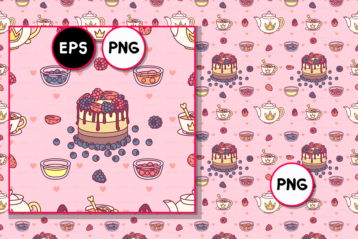 vector Royal sweets pattern in Patterns - product preview 8