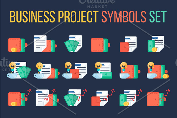 Business Project Symbols Set