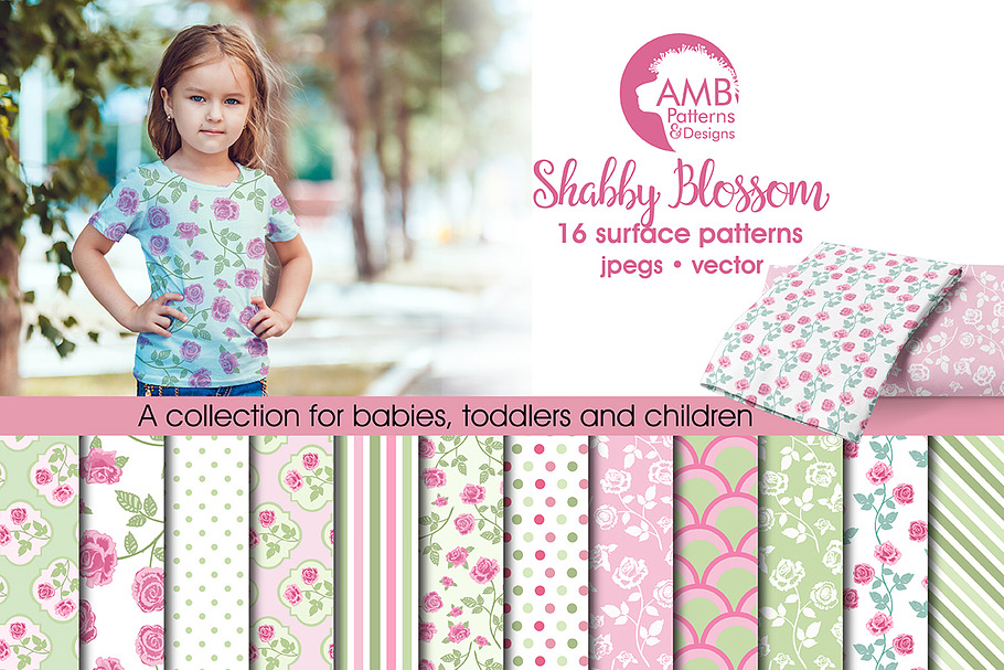 Shabby floral Roses AMB-1272 in Illustrations - product preview 8