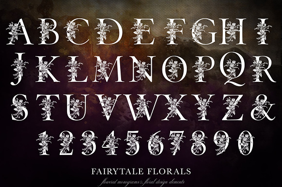 Fairytale Florals Monogram Set in Illustrations - product preview 2