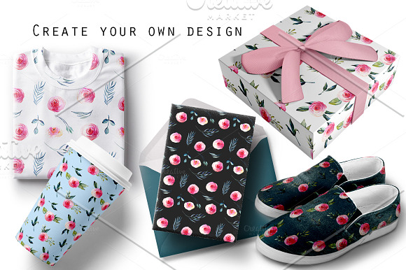 "New York". Roses patterns. in Patterns - product preview 3