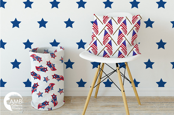 Patriotic pattern, design AMB-1357 in Patterns - product preview 3