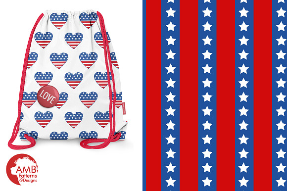 Patriotic pattern, design AMB-1357 in Patterns - product preview 4