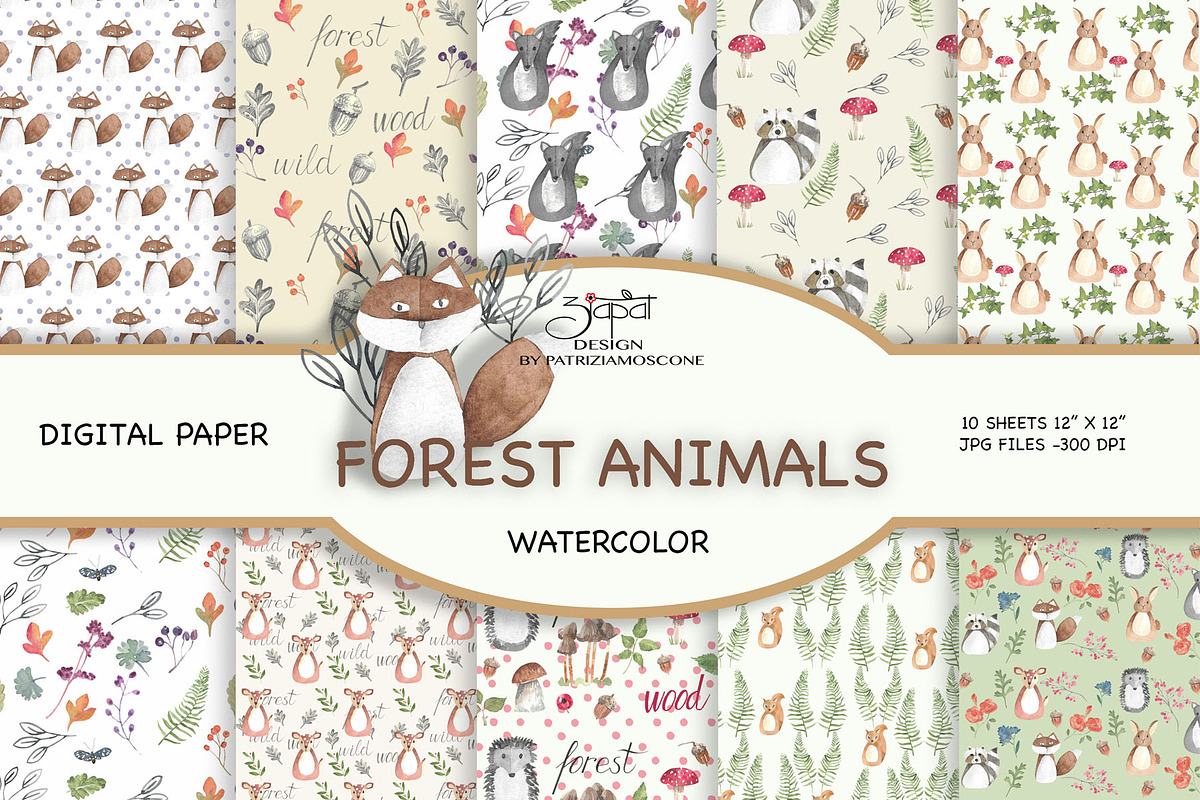 Forest animals in Illustrations - product preview 8