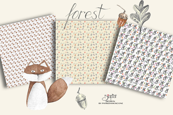 Forest animals in Illustrations - product preview 1