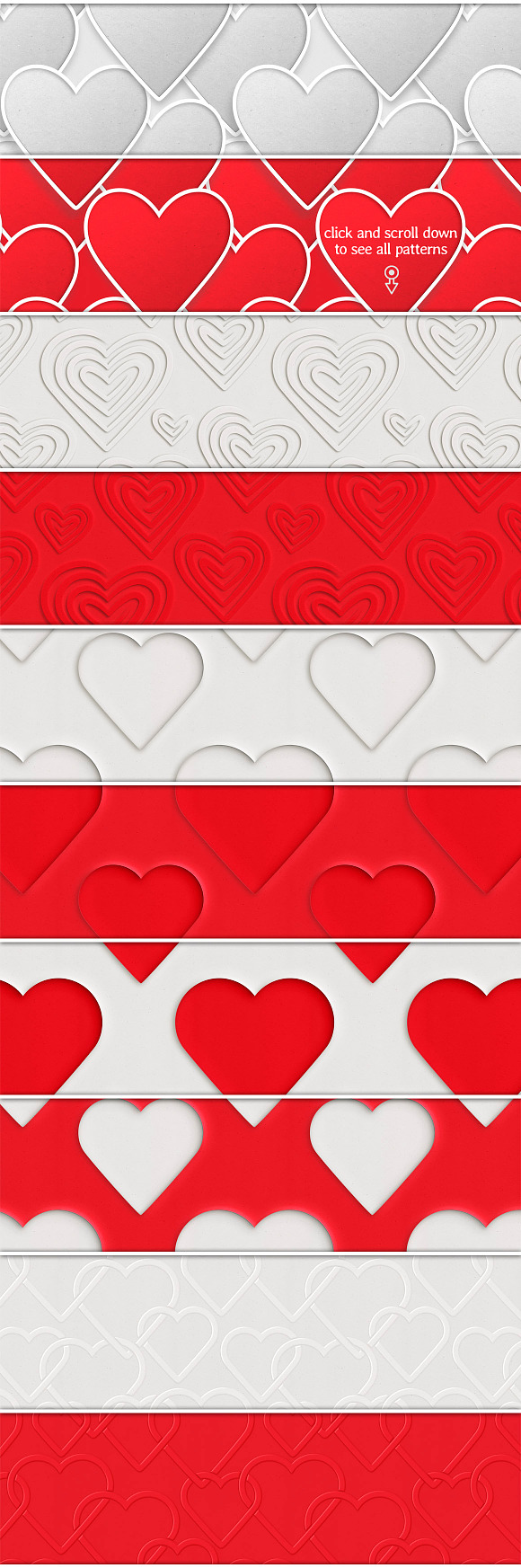Paper cut hearts in Patterns - product preview 4