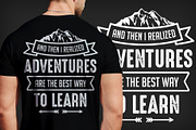 6 Saying Adventure T-Shirt Design