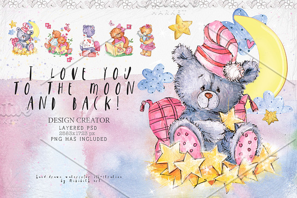 SO LOVELY BEARS+ 1 MOUSE :) in Illustrations - product preview 4