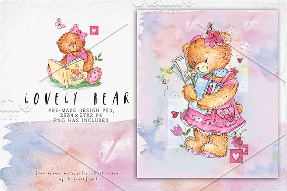 SO LOVELY BEARS+ 1 MOUSE :) in Illustrations - product preview 5