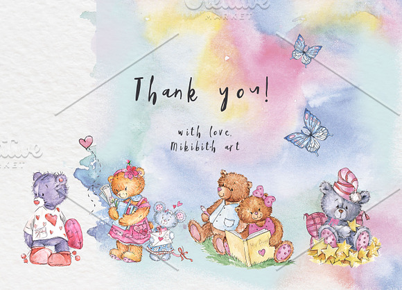 SO LOVELY BEARS+ 1 MOUSE :) in Illustrations - product preview 11