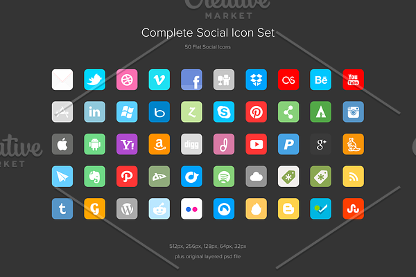 Complete Social Icon Set