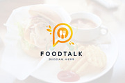 Letter P Logo - Food Talk Logo