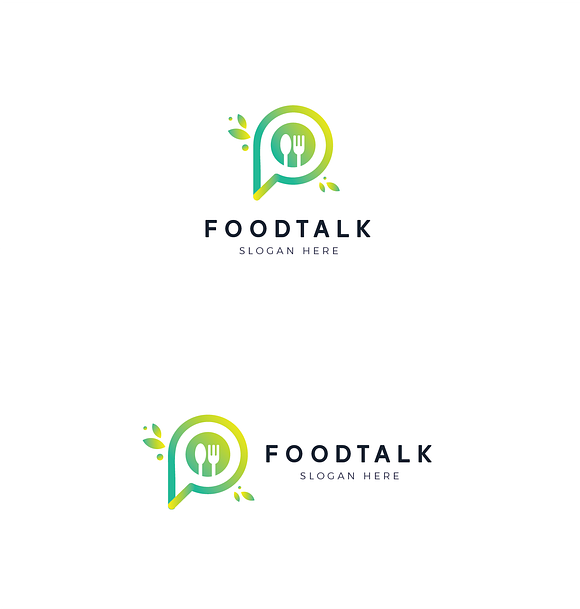 Letter P Logo - Food Talk Logo in Logo Templates - product preview 2