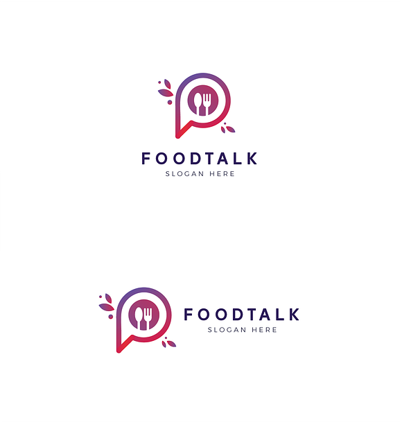 Letter P Logo - Food Talk Logo in Logo Templates - product preview 3
