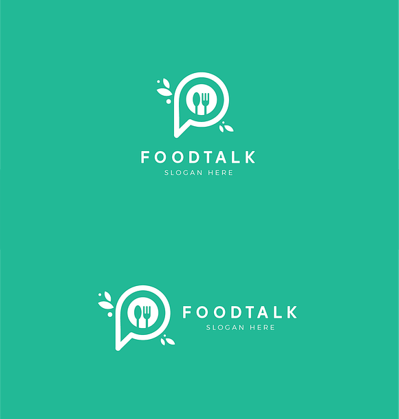 Letter P Logo - Food Talk Logo in Logo Templates - product preview 6