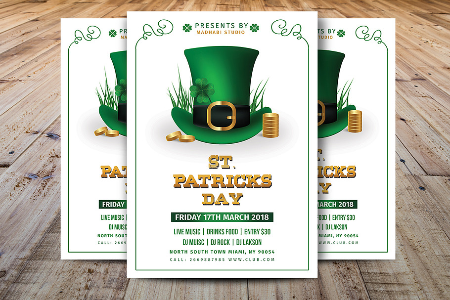 St. Patricks Day Flyer Template in Flyer Templates - product preview 8