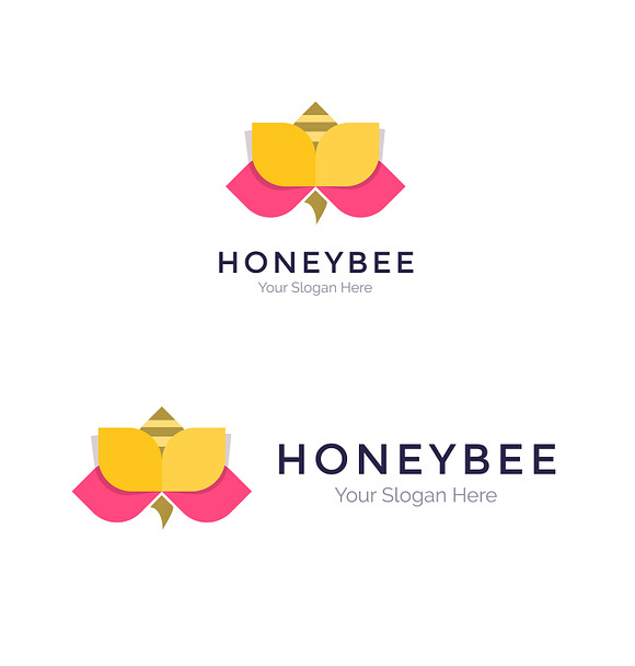 Honey Bee Logo - Flower Logo in Logo Templates - product preview 1
