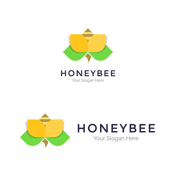 Honey Bee Logo - Flower Logo in Logo Templates - product preview 2