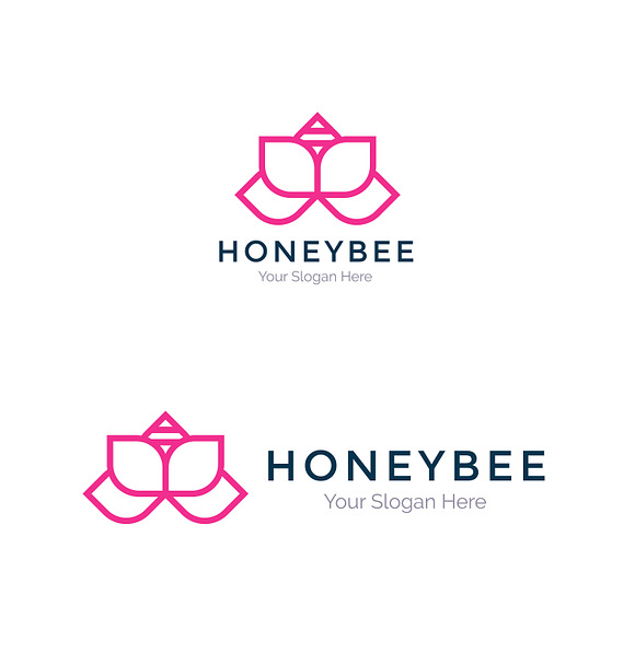 Honey Bee Logo - Flower Logo in Logo Templates - product preview 3