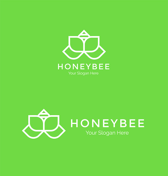 Honey Bee Logo - Flower Logo in Logo Templates - product preview 4