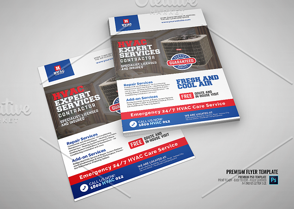 HVAC Heating and Cooling Services in Flyer Templates - product preview 1