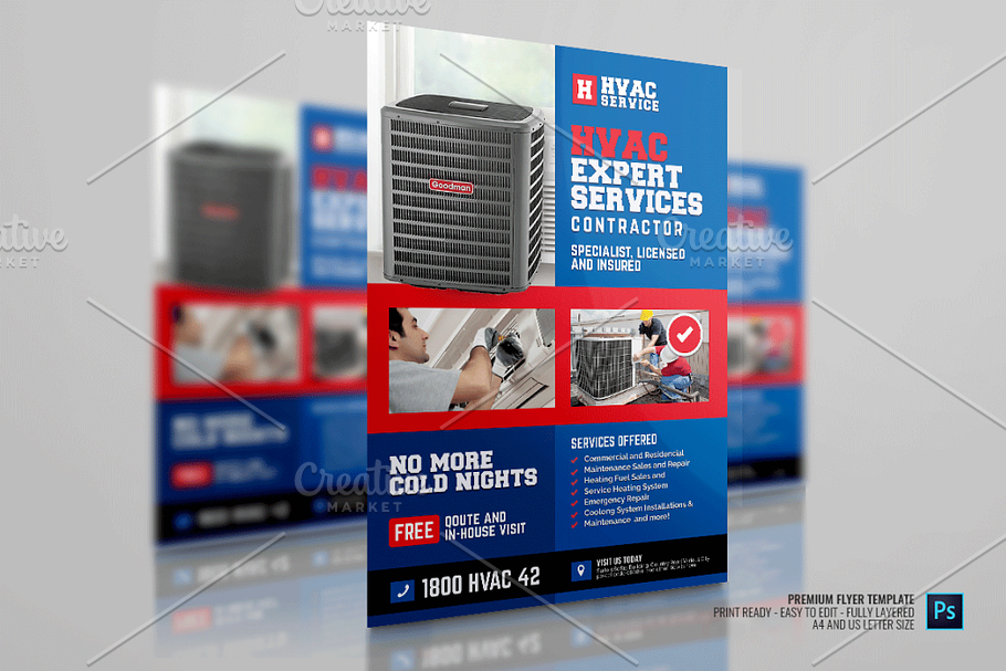 HVAC Company Promotional Flyer in Flyer Templates - product preview 8