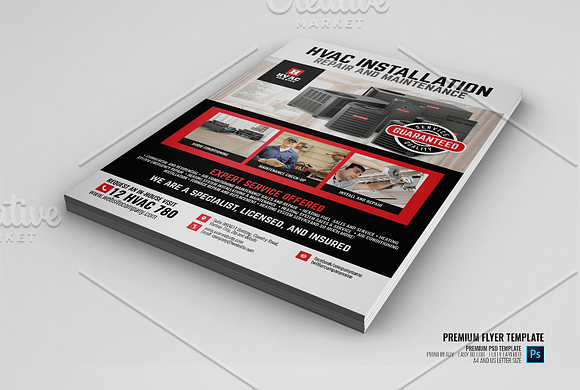 HVAC Services Promotional Flyer in Flyer Templates - product preview 1