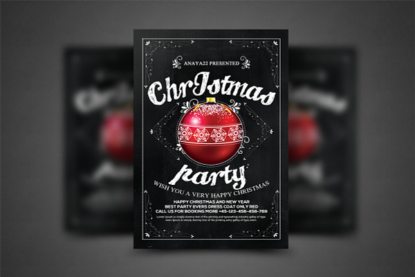 Christmas Party Flyer Celebration