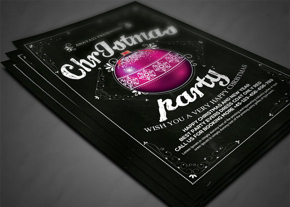 Christmas Party Flyer Celebration in Flyer Templates - product preview 1
