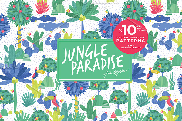 Jungle Paradise vector pattern