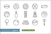 Minimal sport icons