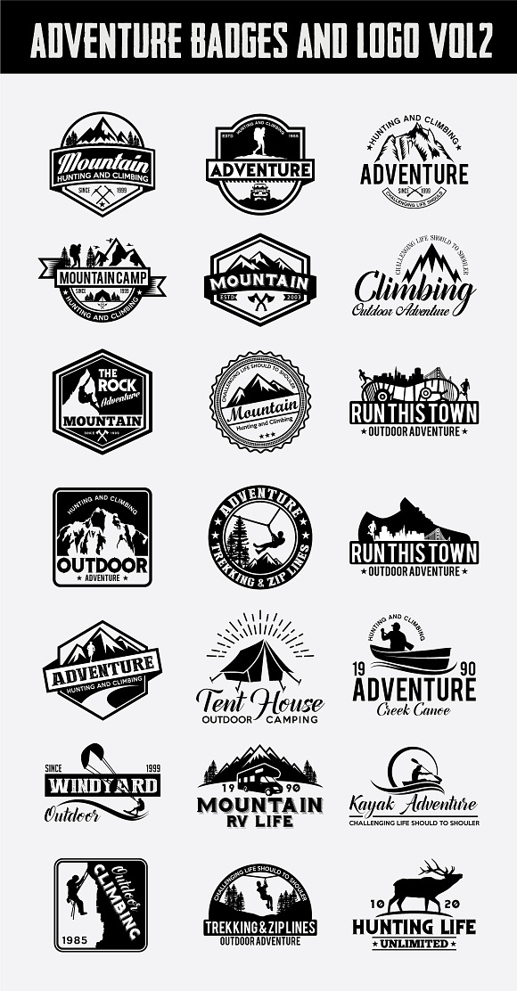Adventure Badges and Logo Vol2 in Logo Templates - product preview 21