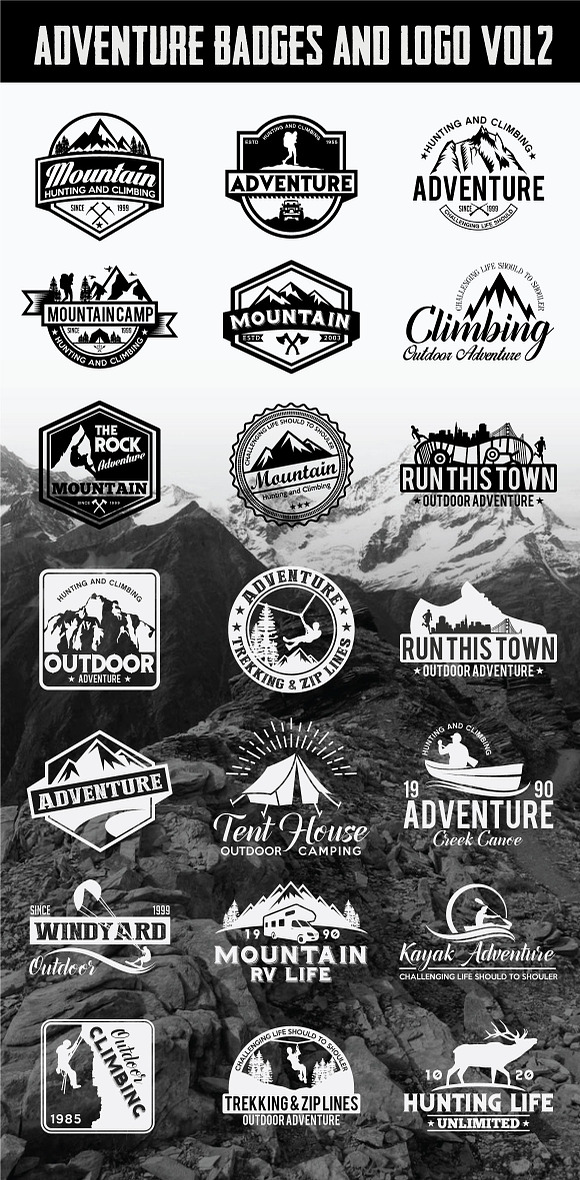 Adventure Badges and Logo Vol2 in Logo Templates - product preview 22