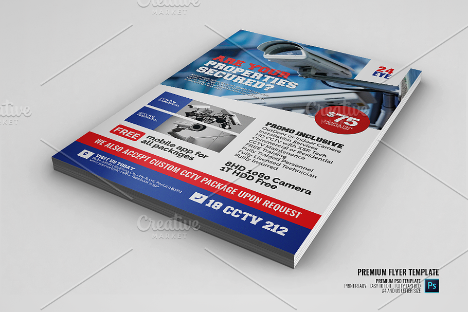 Security and Surveillance Camera in Flyer Templates - product preview 8