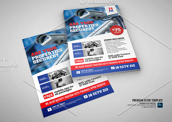Security and Surveillance Camera in Flyer Templates - product preview 1