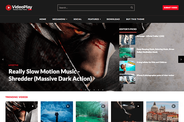 VideoPlay Video Blogger Template