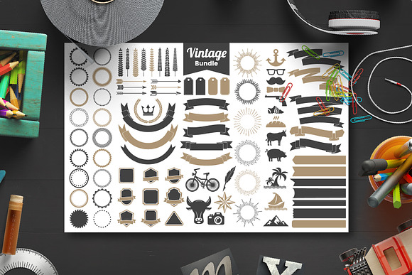 395 VINTAGE GENERATOR TOOLKIT in Logo Templates - product preview 1