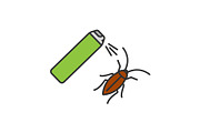 Roaches bait color icon
