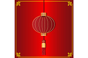 vector of red chinese lantern