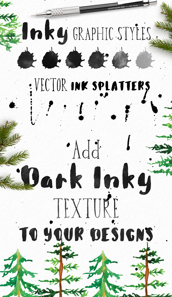 Forest & Pine Textured Font Bundle in Script Fonts - product preview 2