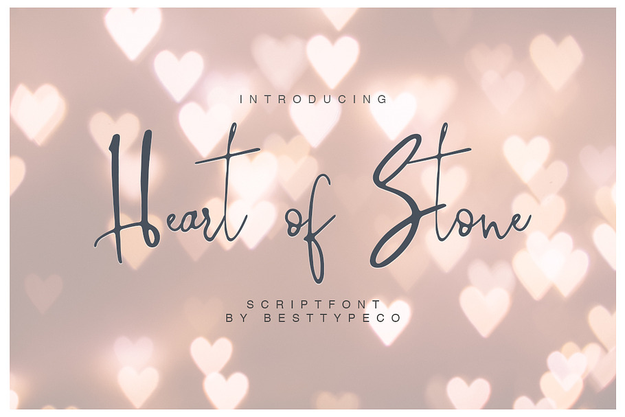 Heart of Stone in Script Fonts - product preview 8