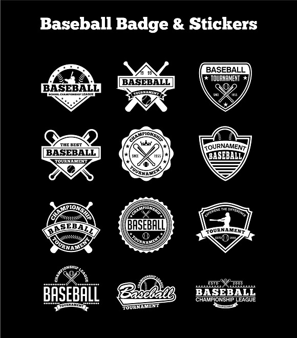 SPORTS BADGES AND LOGO BUNDLE in Logo Templates - product preview 2