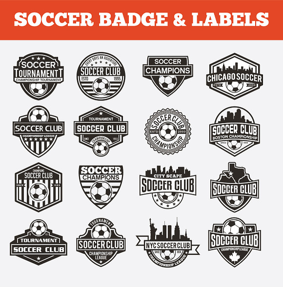 SPORTS BADGES AND LOGO BUNDLE in Logo Templates - product preview 3