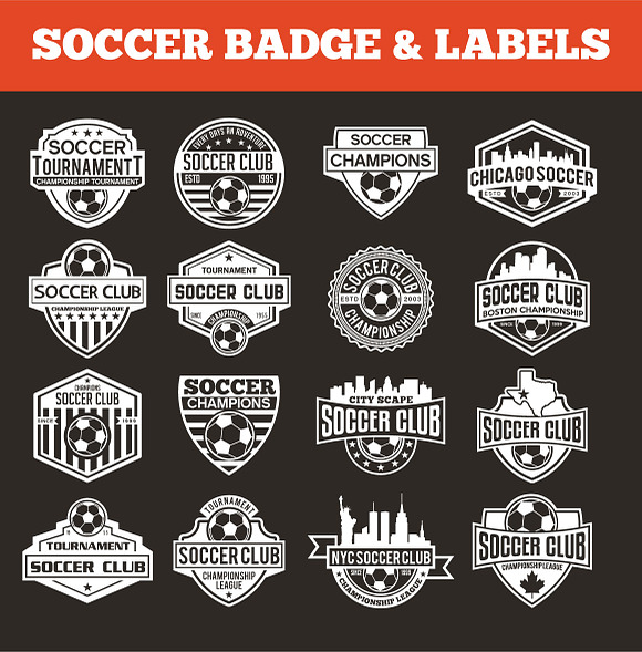 SPORTS BADGES AND LOGO BUNDLE in Logo Templates - product preview 4