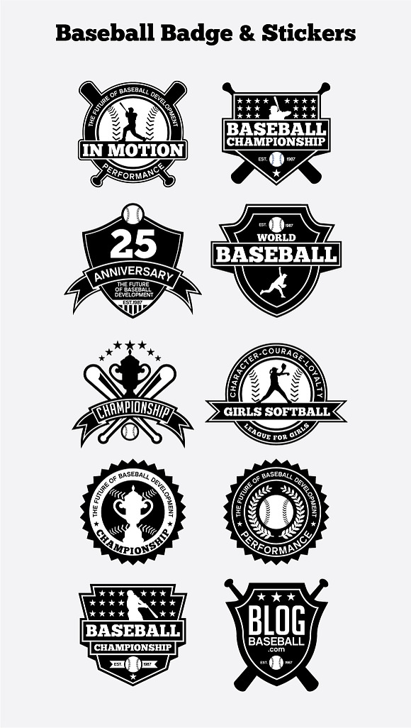 SPORTS BADGES AND LOGO BUNDLE in Logo Templates - product preview 8