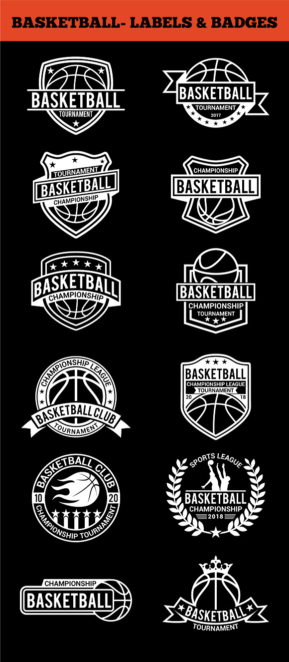 SPORTS BADGES AND LOGO BUNDLE in Logo Templates - product preview 18