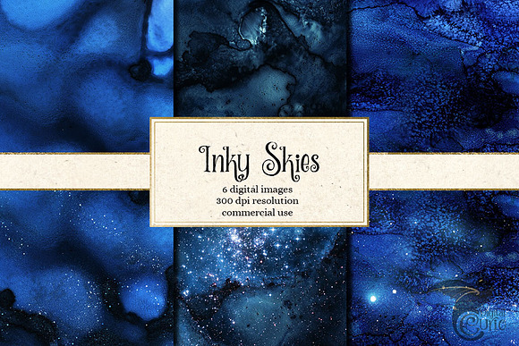 Inky Sky Textures in Textures - product preview 1